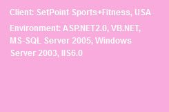 Set Point Fitness Dot Net Website