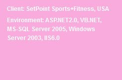 Set Point Fitness Dot Net Website